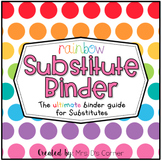 Editable Substitute Binder { Rainbow } The Ultimate Sub Bi