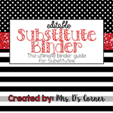 Editable Substitute Binder { Red White Black } The Ultimat