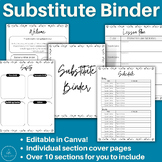 Substitute Binder | Sub Binder | Substitute Binder Templat