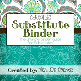Substitute Binder { Teal Mosaic } Ultimate Sub Tub Binder Guide