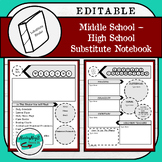 Substitute Binder Templates For Middle School And High School
