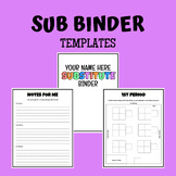 Substitute Binder Templates for Middle/High School
