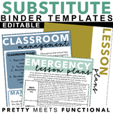 Substitute Binder With Editable Sub Plan and Classroom Man
