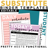 Substitute Binder With Editable Sub Plan and Classroom Man