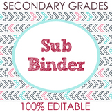 Substitute Binder for Secondary Grades