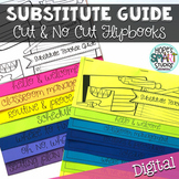 Substitute Emergency Guide Flipbook - Cut & No Cut templat