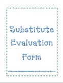 Substitute Evaluation Form