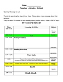 Substitute Lesson Plan Template (Easy & Organized)
