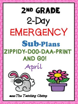 Preview of Substitute Lesson Plans for 2nd grade (April)