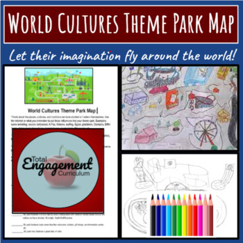 Preview of Substitute Lesson: World Cultures Theme Park Project.