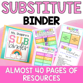 Substitute Note Templates | Sub Folder & Binder Cover