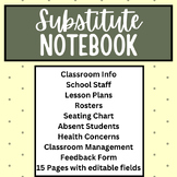 Substitute Notebook Binder Forms for ALL Grades