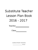 Substitute Plan Book w/13 pages of Organization