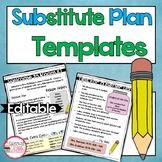 Substitute Plan Templates