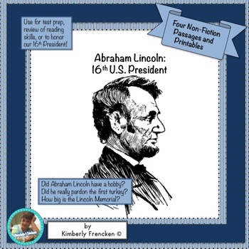 Preview of Abraham Lincoln: Non-Fiction Passages & Printables