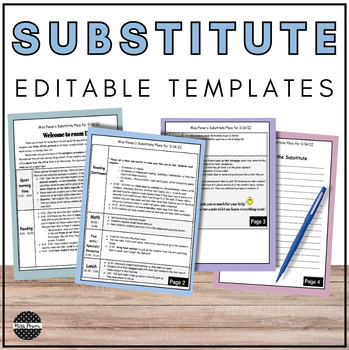 Preview of Substitute Plans | Emergency Sub Plans | Substitute Teacher Binder