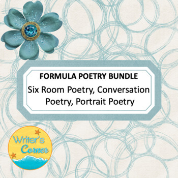 Preview of Sub Plans Poetry Writing Bundle 6 - Formula Poems  Creative Writing   Six Room