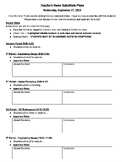 Substitute Plans Template