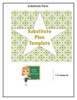 Preview of Substitute Plans Template