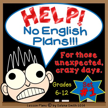 Preview of Emergency English Sub Plans for Middle School and High School Set #1