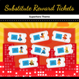 Substitute Reward Tickets - Superhero Theme