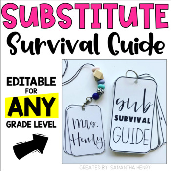 Preview of Substitute Survival Guide | *Editable* | PowerPoint & Google Drive