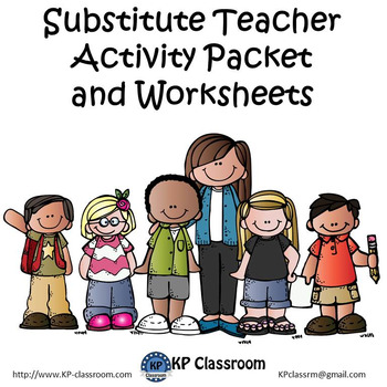 Preview of Substitute Teacher Activity Packet and Worksheets