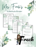 Substitute Teacher Binder