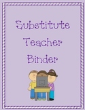 Substitute Teacher Binder----Computer Theme