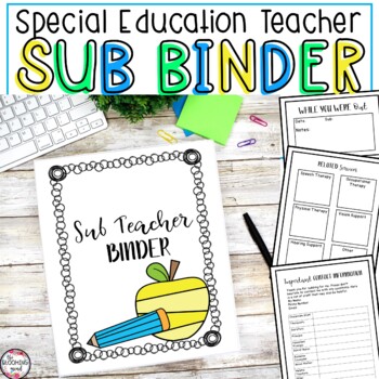 Preview of Editable Substitute Teacher Binder for Special Education Teachers