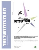 Substitute Teacher Instructions Kit with printable forms