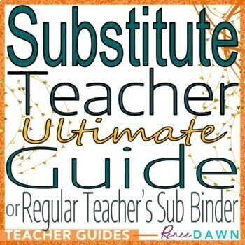 Preview of Substitute Teacher Guide -Substitute Teacher Tips, Lessons, Printables, Behavior