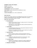 Substitute Teacher Plan Template - Comprehensive and Organized