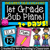 1st Grade Sub Plans! 2 Days of First Grade Sub Activities 