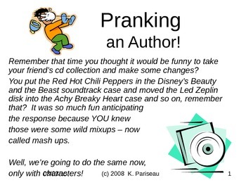 Preview of Substituting Characters and other Story Pranks!