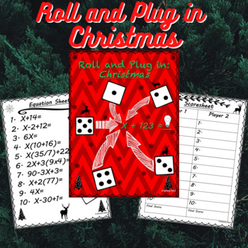 Preview of Substituting Variables Activity | Christmas | 5th/6th Grade Math Activity