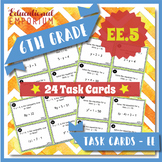 6.EE.5 Task Cards ⭐ Solve Equations and Inequalities by Su
