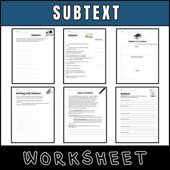 Subtext : A Comprehensive Worksheet Collection for Critical Analysis