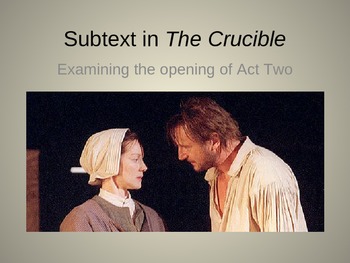 Preview of Subtext In The Crucible PowerPoint Presentation