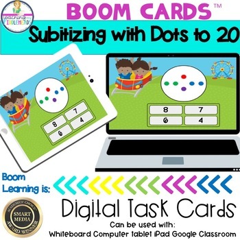 Preview of Subitizing with Dots to 20 Boom Cards