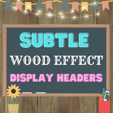 Subtle Wood Effect HEXAGON Subject Headers/Lettering