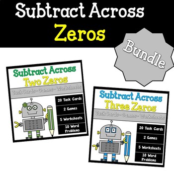 Preview of Subtracting Across Zeros Bundled