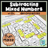 Subtract Mixed Numbers Regrouping Like Denominators Worksheet