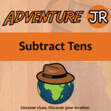 Subtract Tens Activity - 1.NBT.C.6 - Adventure JR Printable