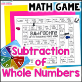 Subtraction of Whole Numbers Up to Thousands Place Value Game