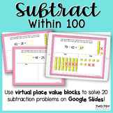 Subtract Within 100 With and Without Regrouping Google Sli