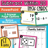 Subtract Within 20 Task Cards for First Grade | Subtractio