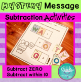 Subtract Zero and Subtract within 10 Worksheet Activity - 