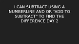 Subtract using Number lines