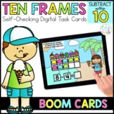 Subtract with Ten Frames Digital Task Cards | Boom Cards™ 